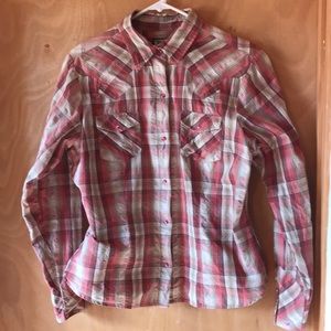 Shyanne plaid cowgirl, snap up shirt, size large